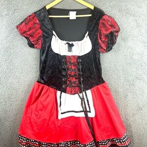 Wonderland Costumes Womans Red Riding Hood Octoberfest Bavarian Large